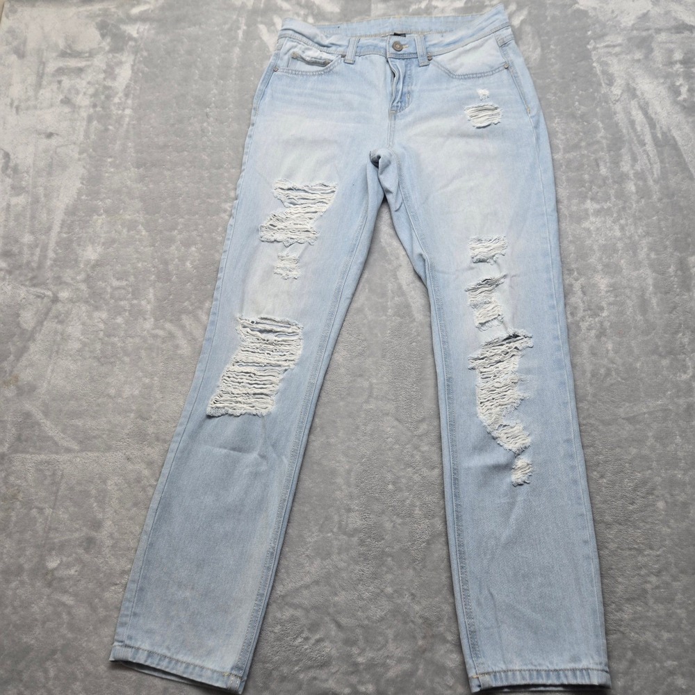 Soundstyle Hayden Womens Size 4 30x30 Light Wash Distressed Straight Leg Jeans